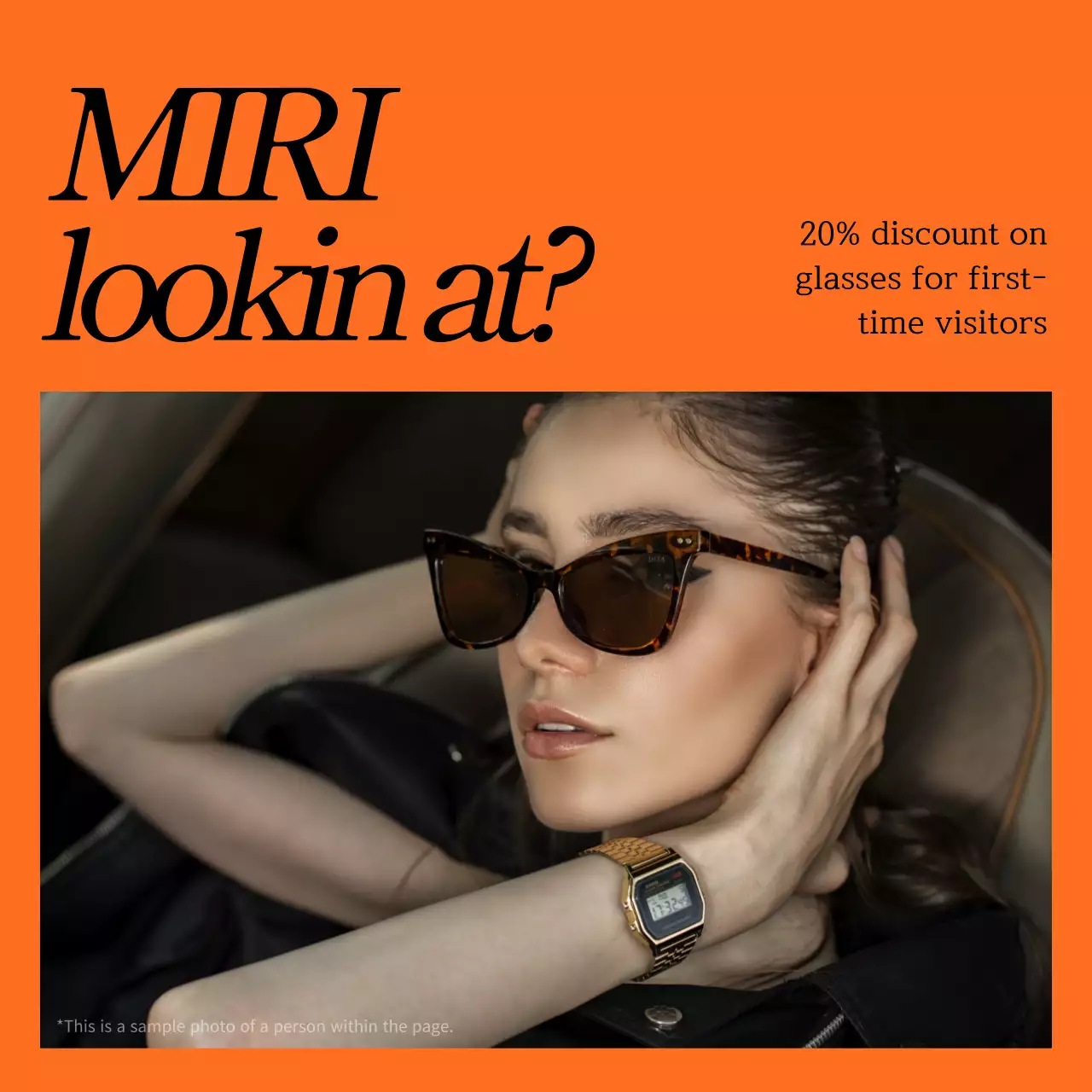 Guide to promoting cool glasses in orange and black