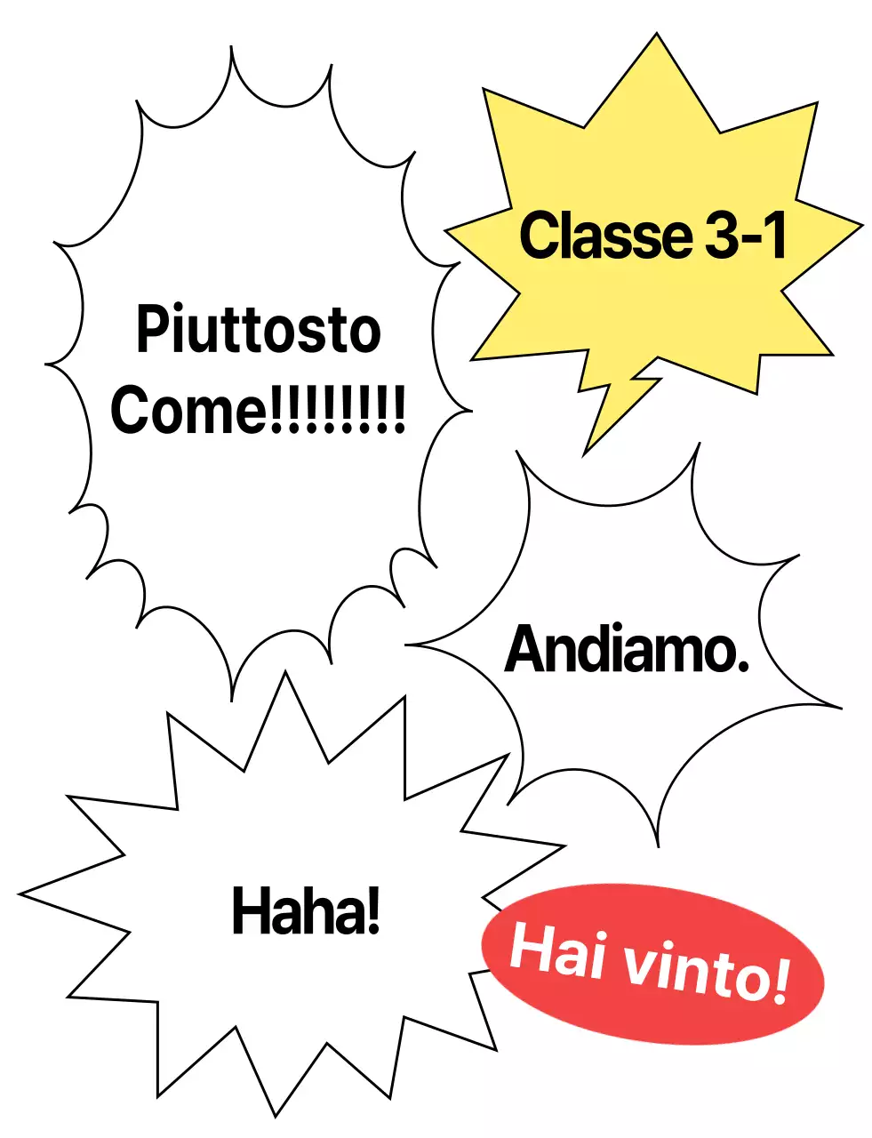 Pompon di squadra con bolle vocali