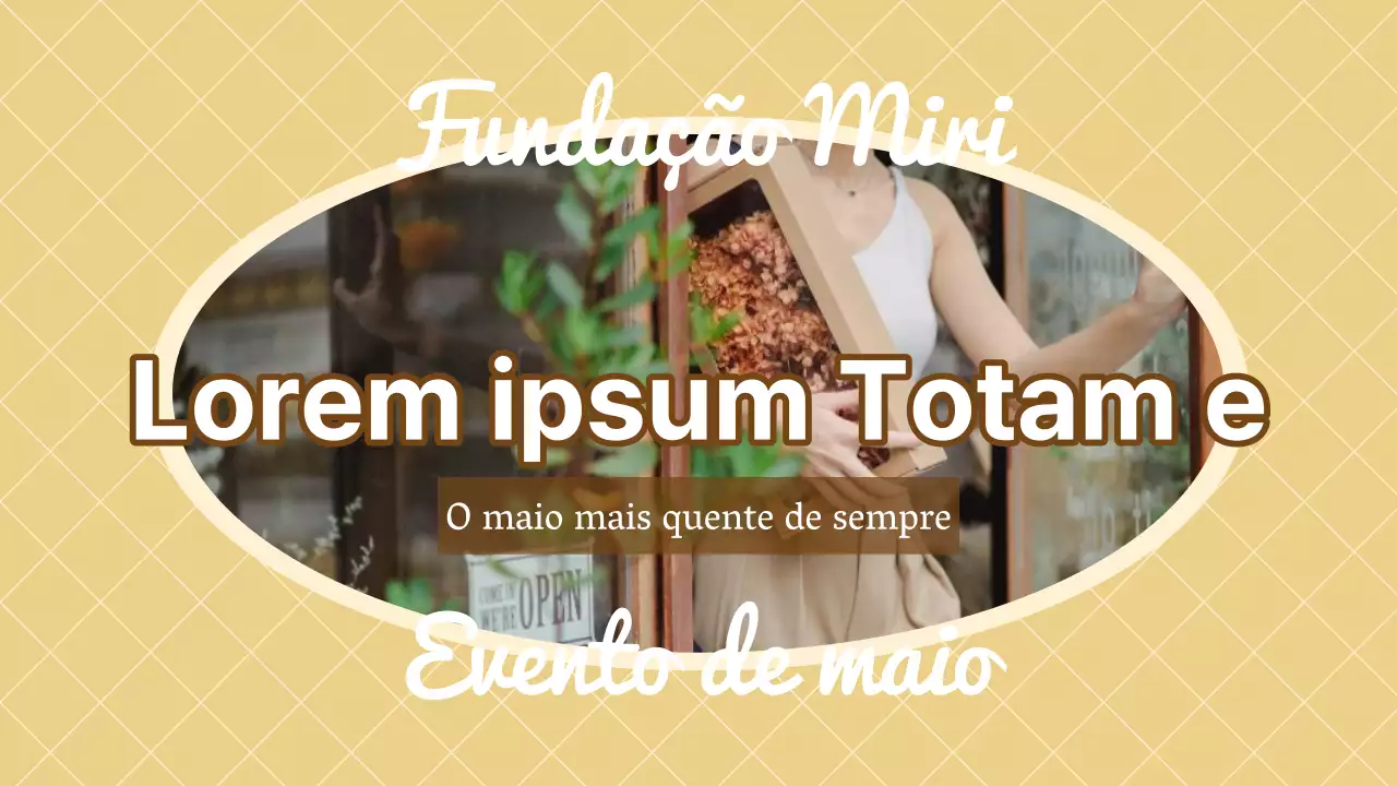 Promover um evento do Mês da Casa Aconchegante em amarelo e bege