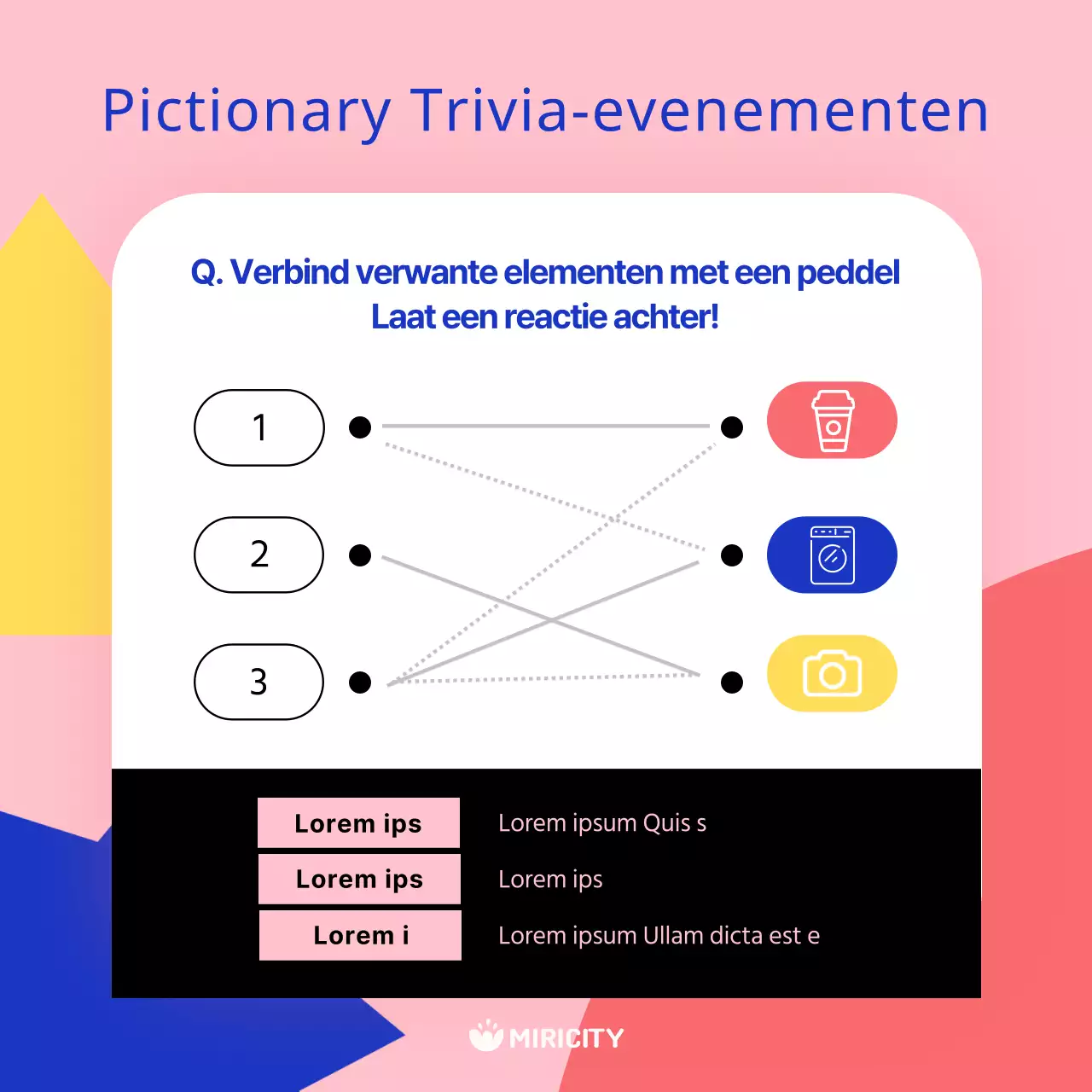 Promoot een kitscherige festivalgids in blauw en roze