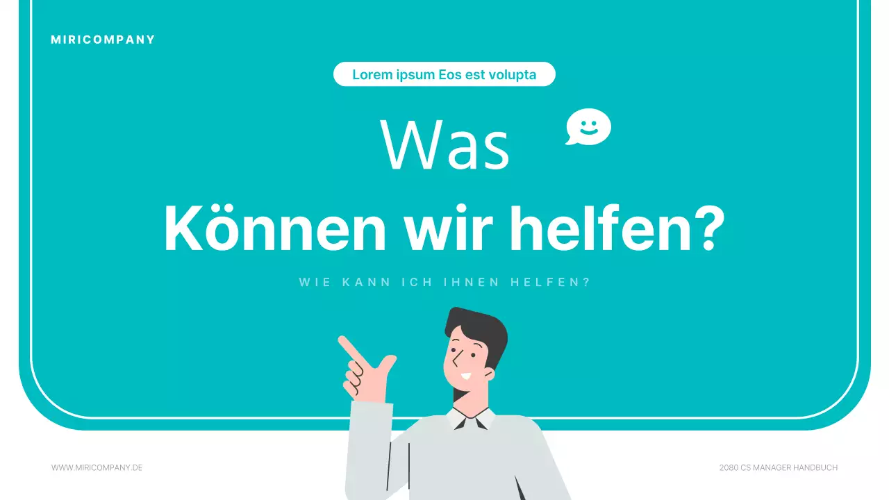 Eine minzige, kuschelige CS-Vertreterschulungshilfe