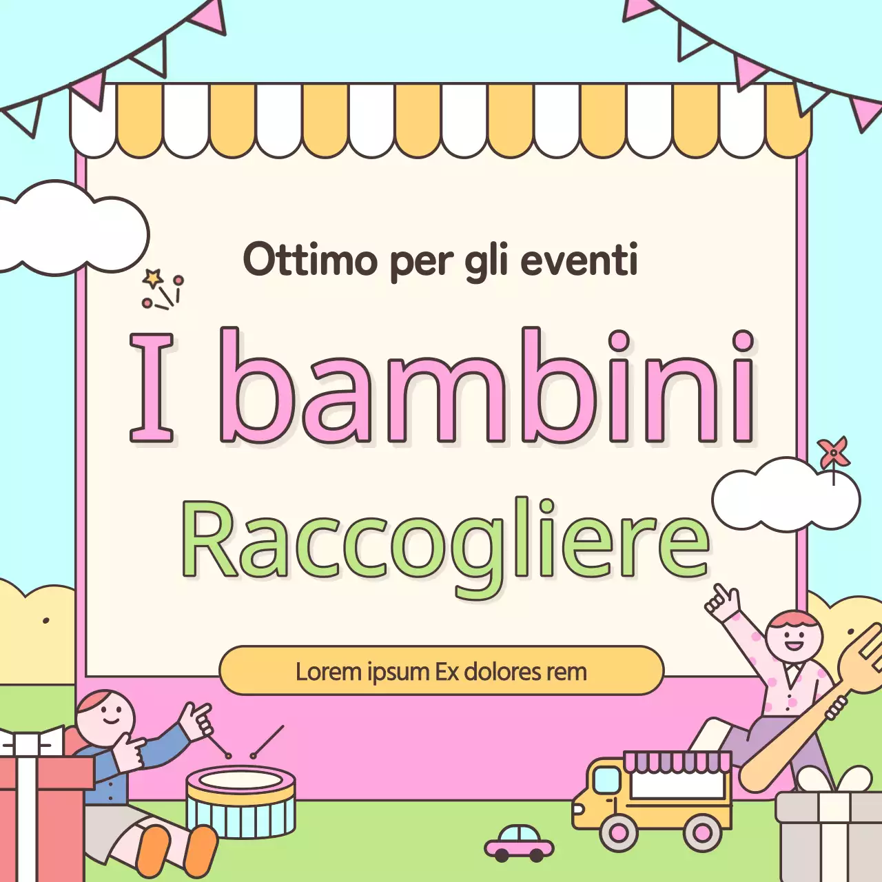 Promuovete un evento kitsch per la Giornata dei bambini in rosa e chartreuse.