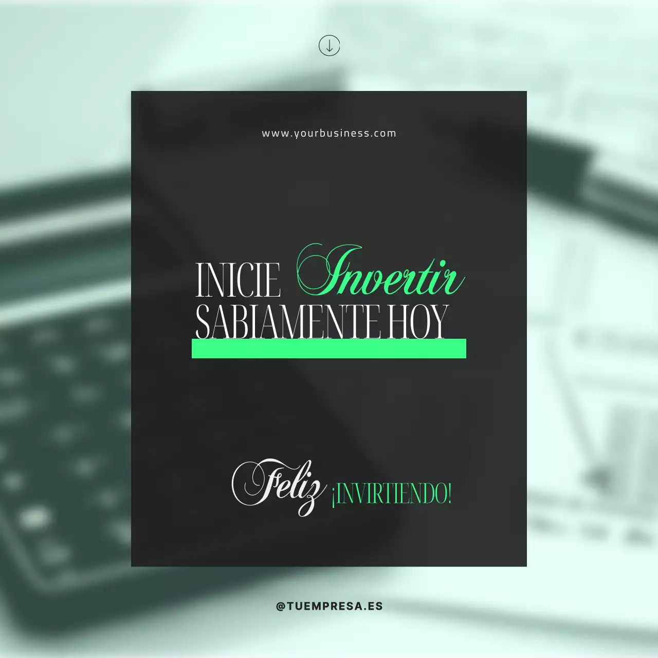 Green Black Modern Sencillos consejos de inversión para principiantes