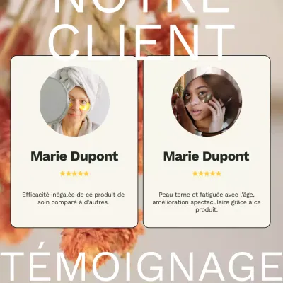 Cream and Orange Modern Skincare Review Publicity (en anglais)