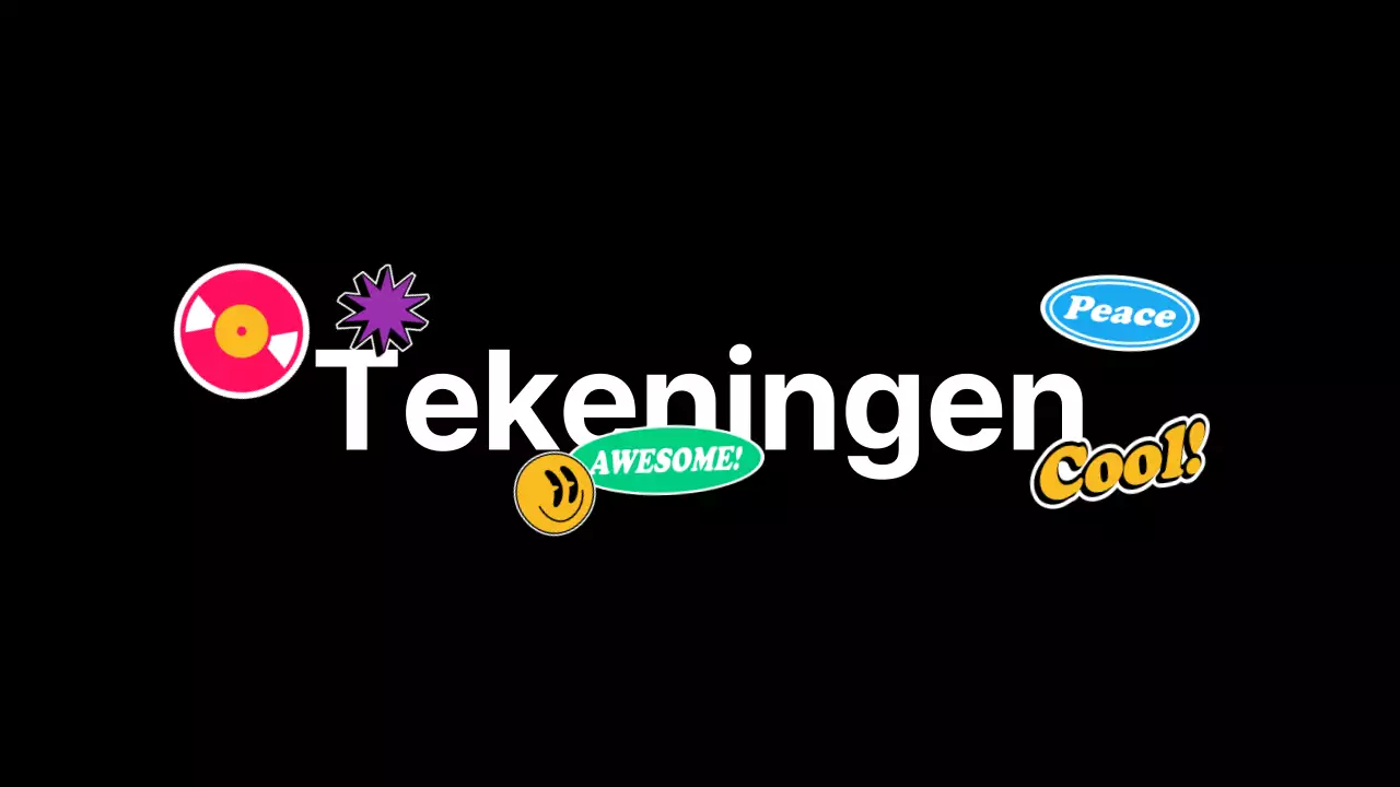 Neon Modern Flashy Vormen Portfolio