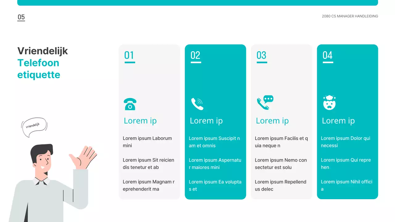 Een muntachtig, knuffelbaar trainingsmiddel voor CS-vertegenwoordigers