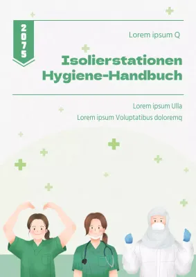 Niedlicher grüner und chartreuser Stationshygiene-Handbuchdeckel