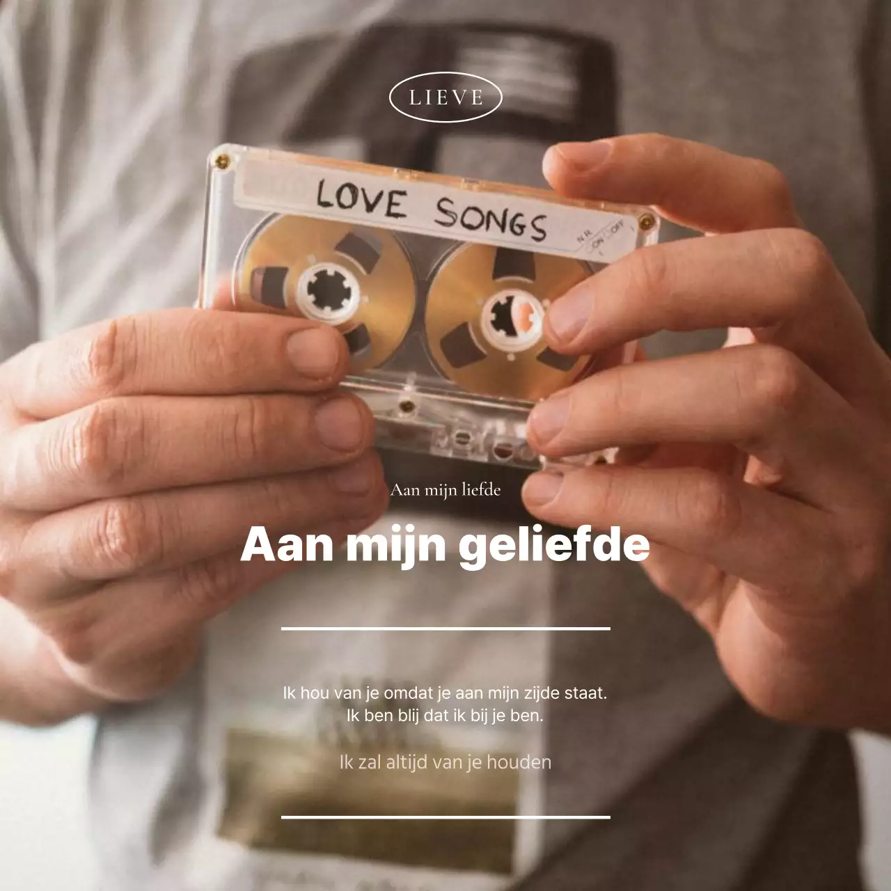 Promoot een eenvoudig sentiment in ivoor en bruin