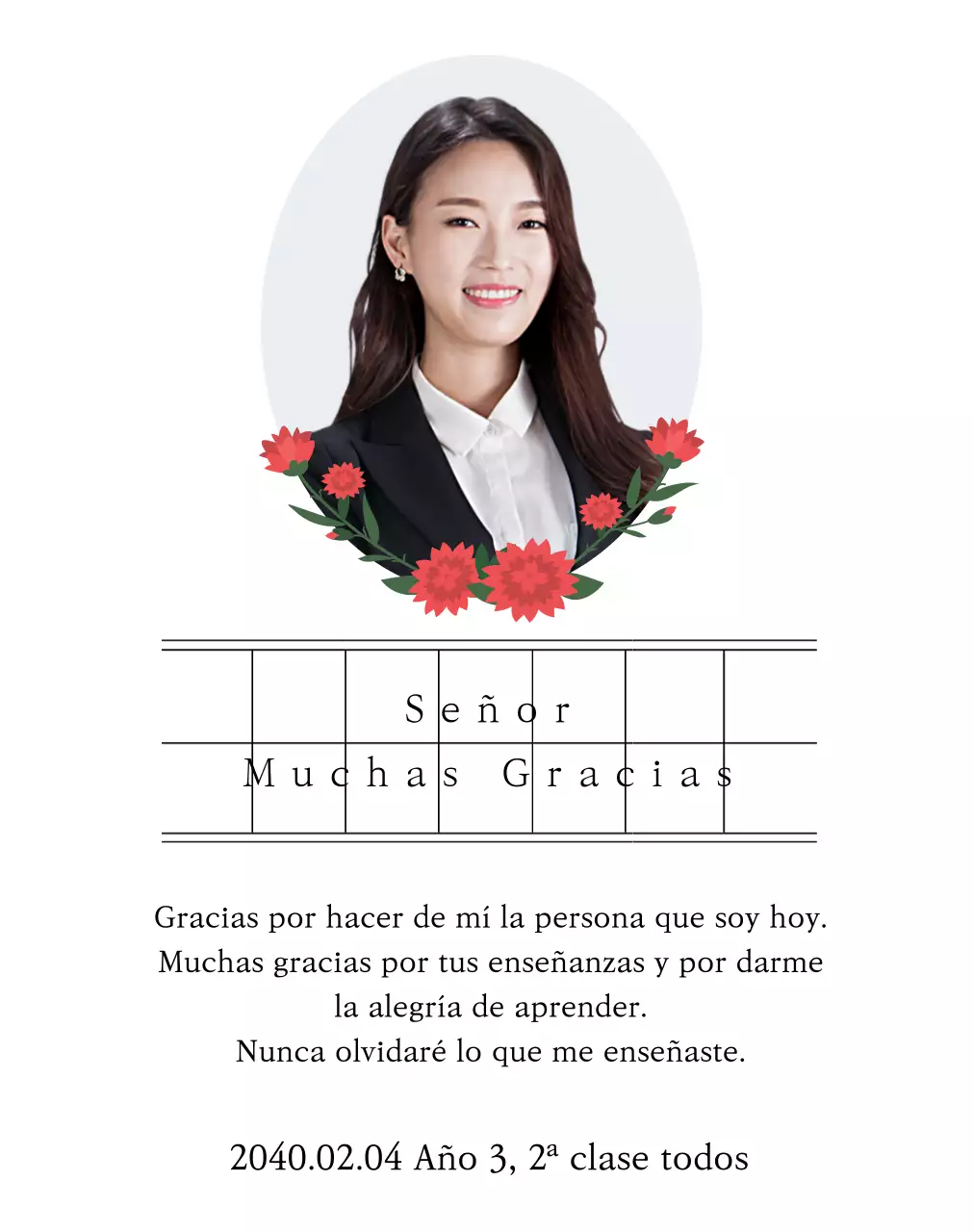 Una versión sentimental del Día del Maestro con papel manuscrito y claveles