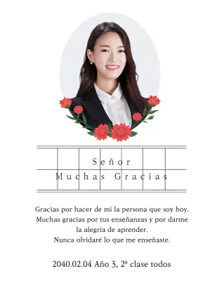 Una versión sentimental del Día del Maestro con papel manuscrito y claveles