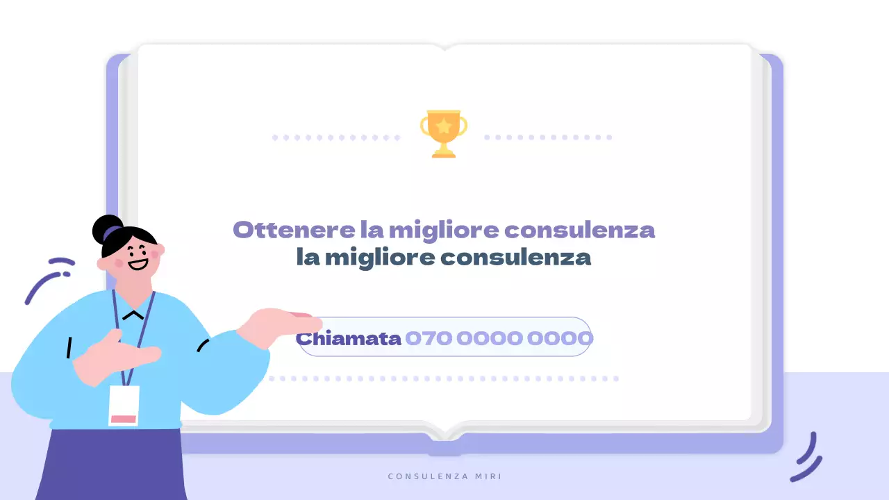 Un semplice prospetto di studio all'estero in malva e bianco