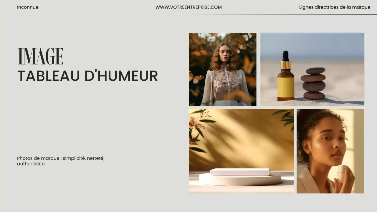 Lignes directrices de la marque Beige et Grey Minimal Modern