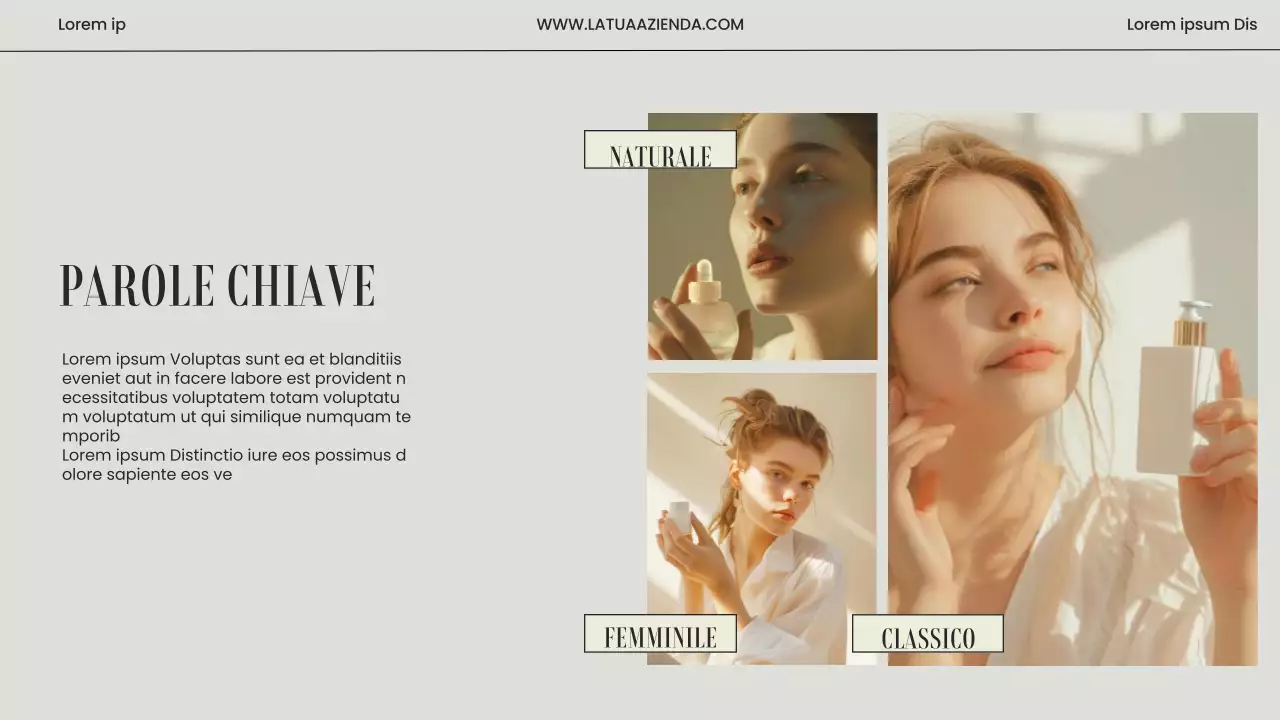 Linee guida del marchio moderno minimalista beige e grigio