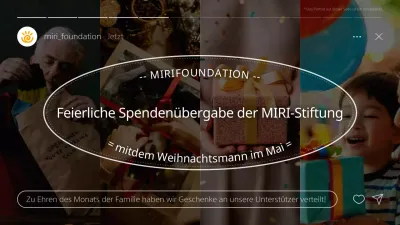 Ein einfacher gelb-weißer Spendenaufsteller für den Monat der Familie