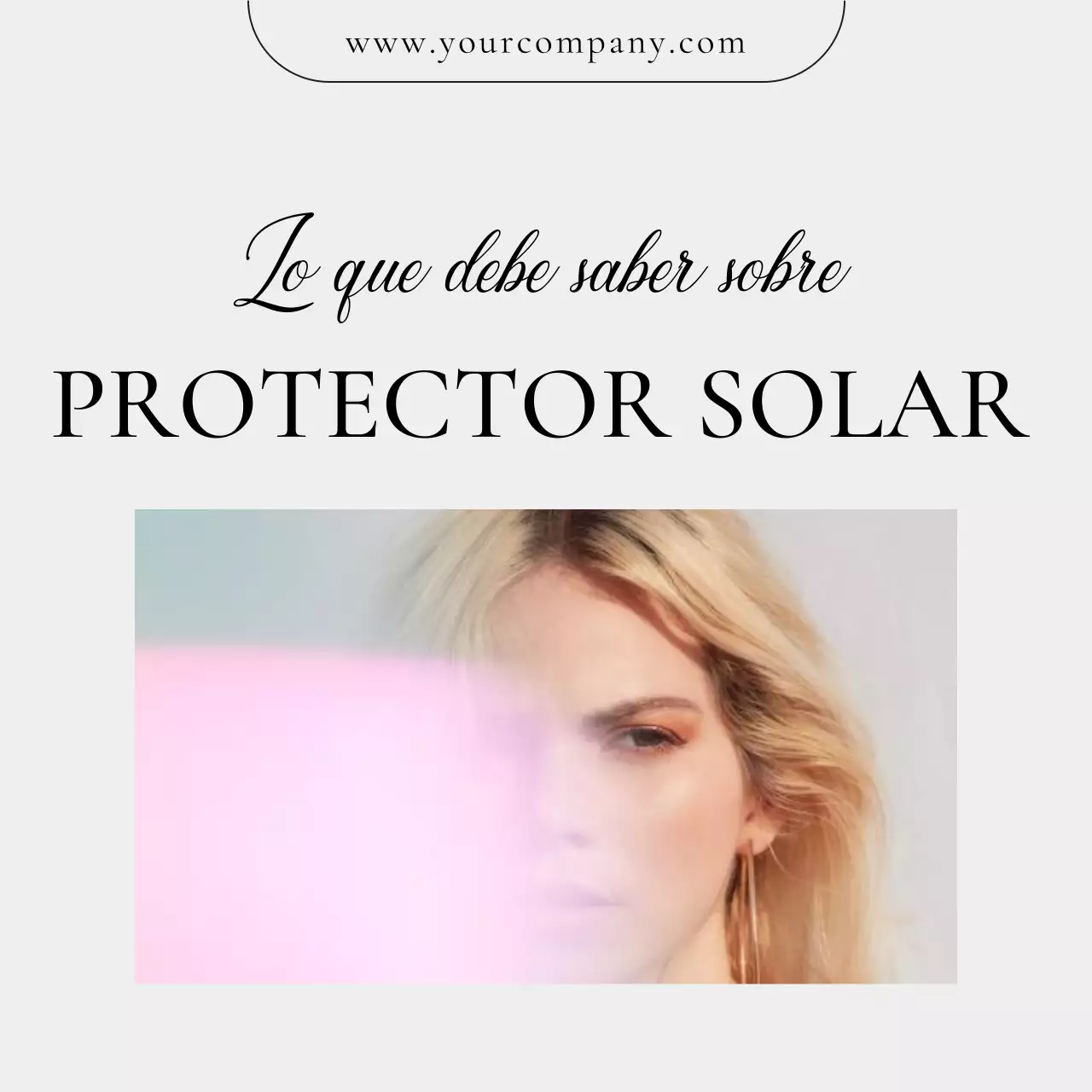 Promoción de belleza moderna en gris y rosa