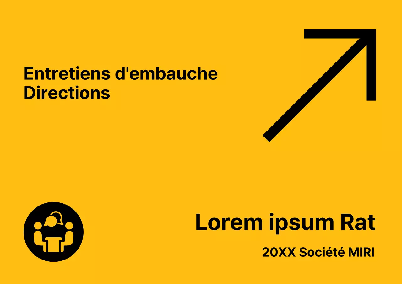 Annonces directionnelles simples en jaune et noir