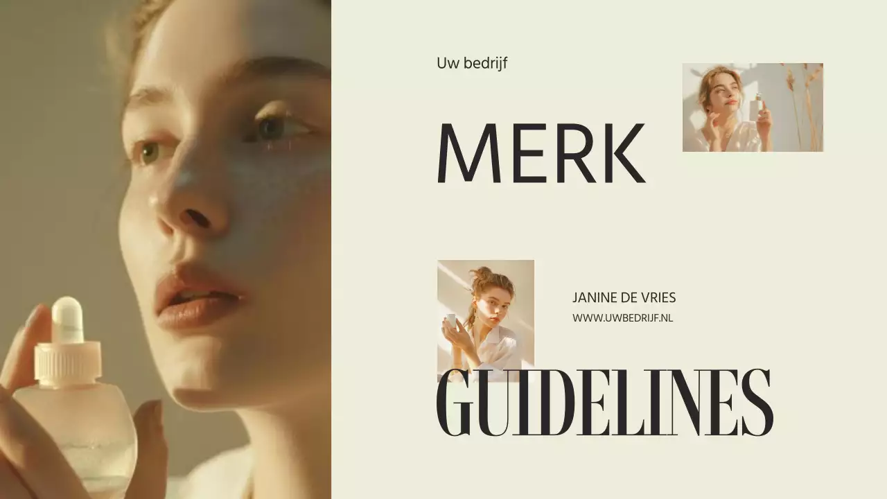 Beige en grijs minimalistisch moderne merkrichtlijnen