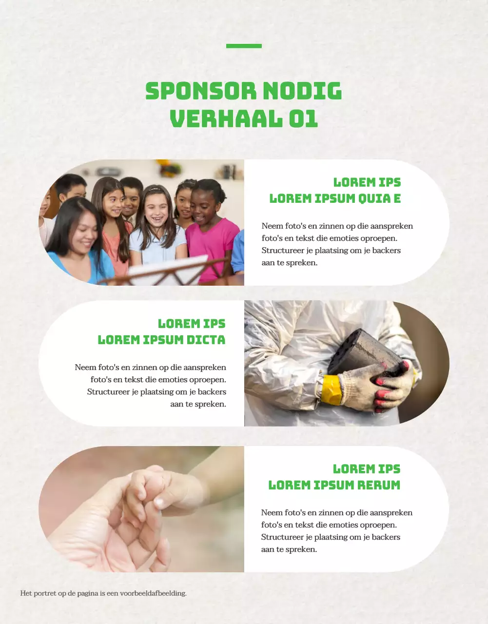 Promoot sponsoring volgens de trend met groen en beige