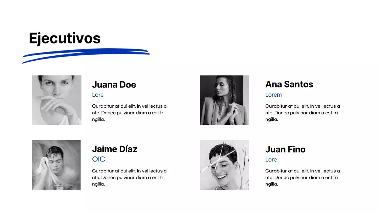 Presentación de la empresa Blue Modern Marker