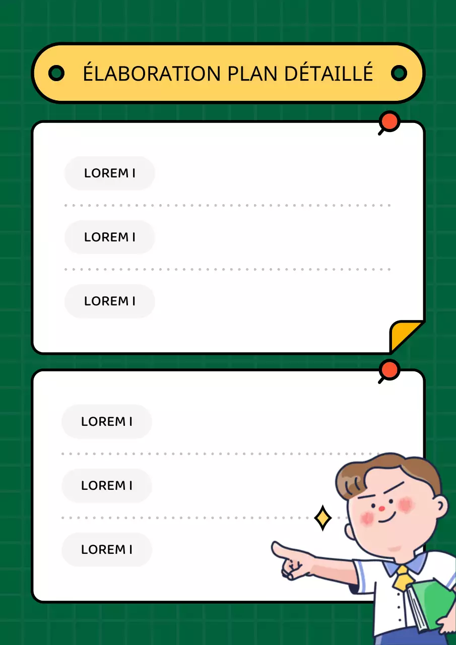 Joli agenda vert et jaune