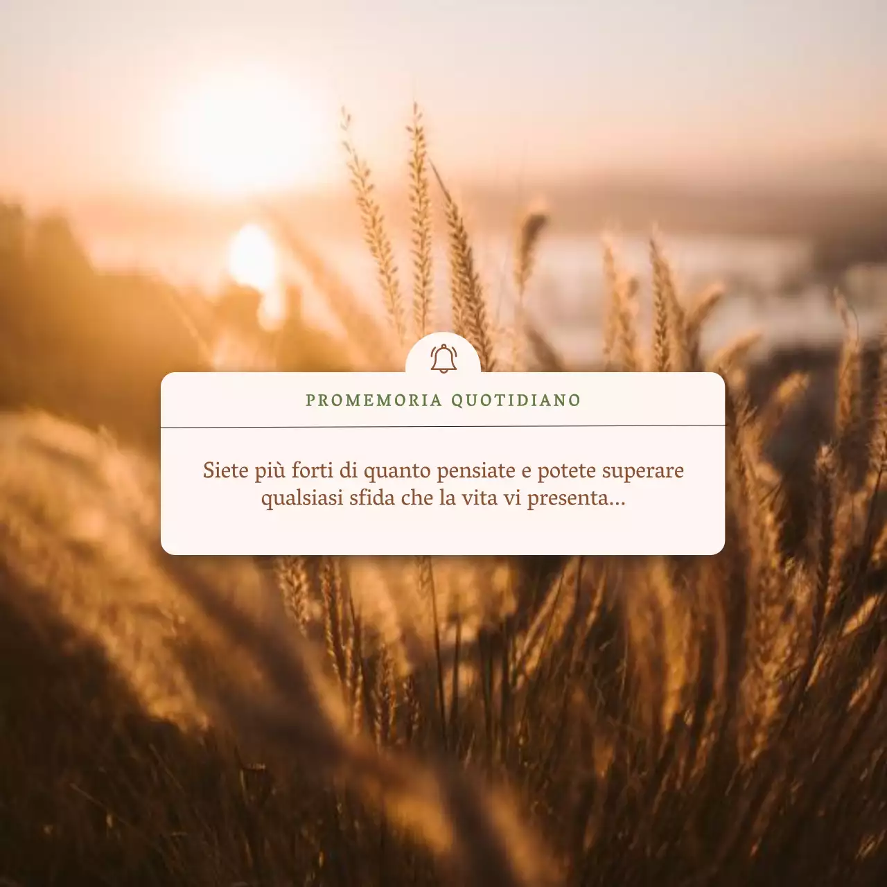 Citazione arancione ispiratrice e motivante per il promemoria quotidiano