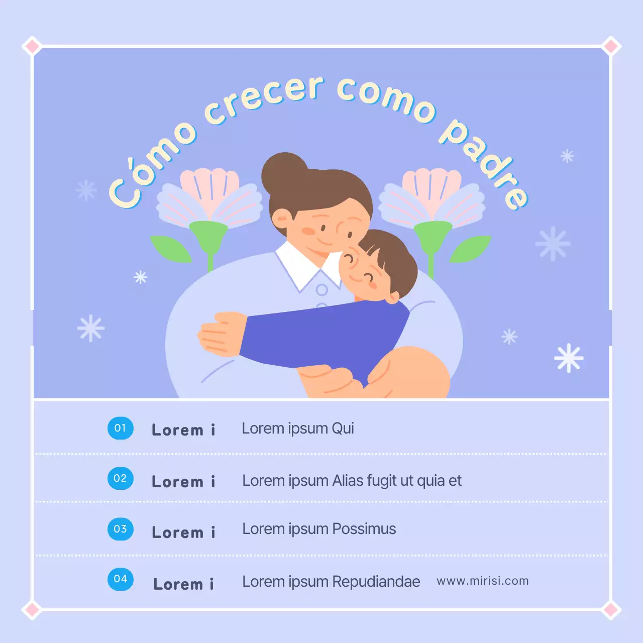 Promueve una bonita clase de paternidad en rosa y malva