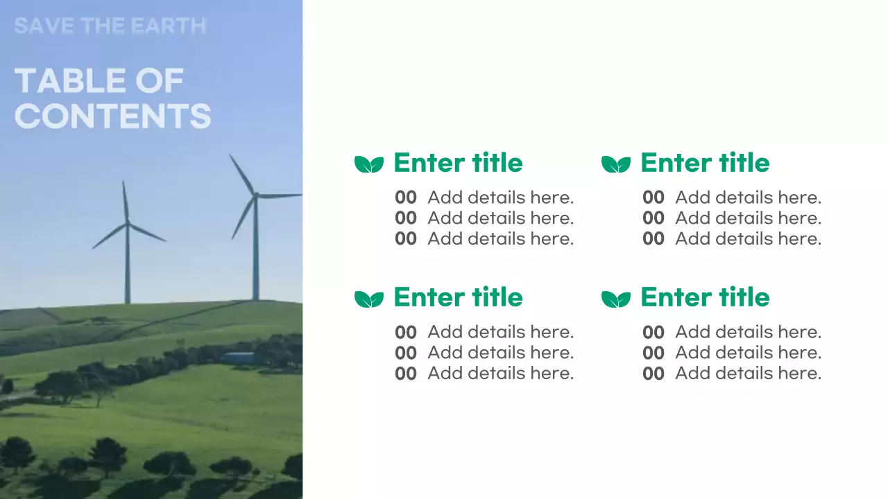 Green Modern Energy Promotion Presentation