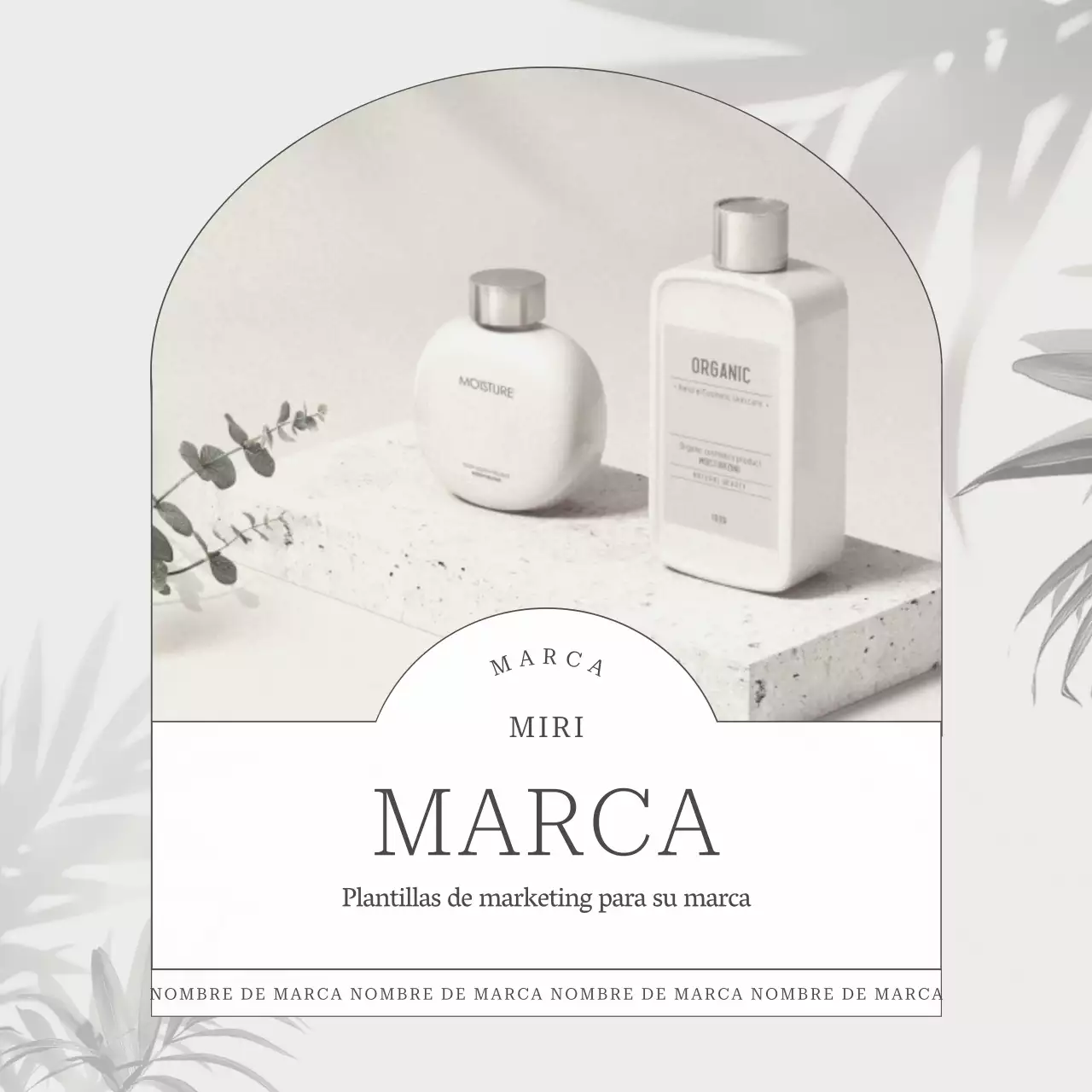 Promoción del marketing en redes sociales de una marca de belleza blanca y sencilla