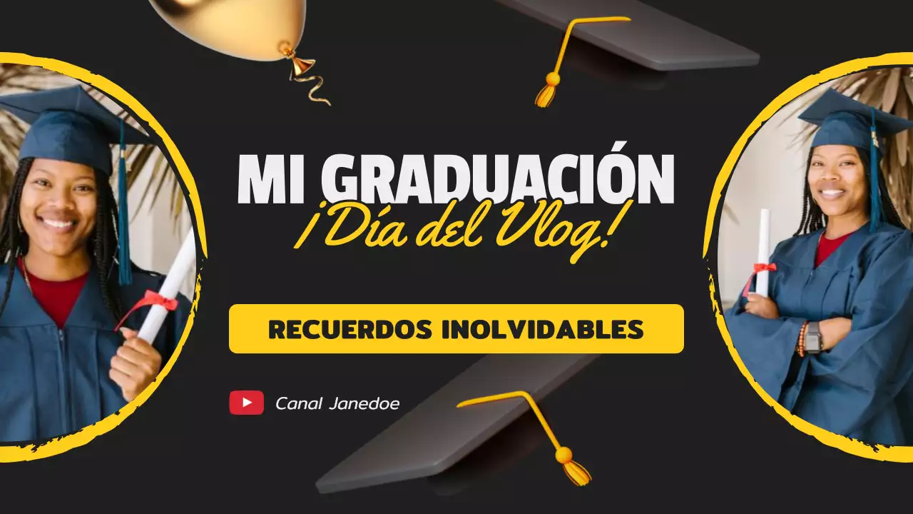 Modern Yellow Black My Graduation Vlog Day