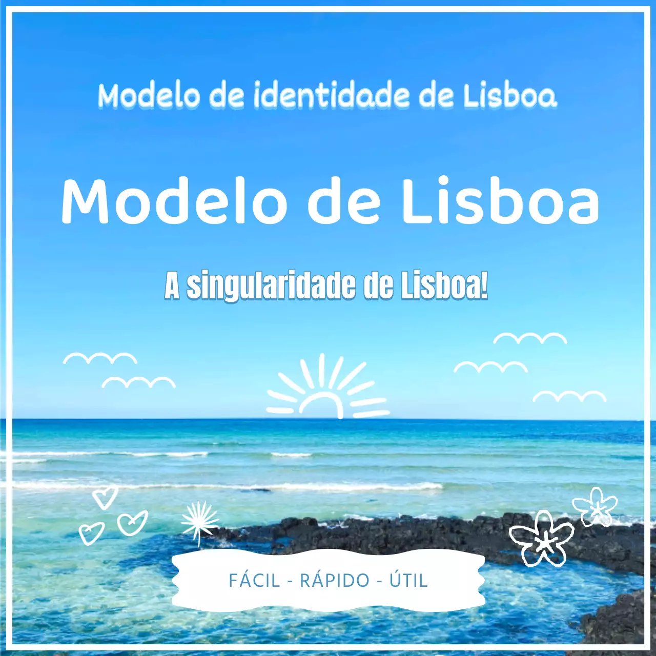 Um guia do bairro de Busan, em azul claro e branco