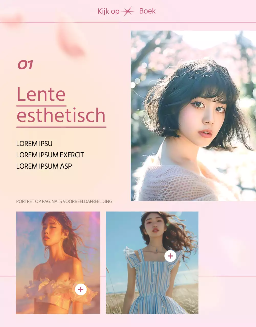 Trendy voorjaarsreclame in roze en geel