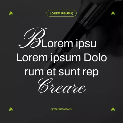 Citazione sull'equilibrio vita-lavoro in nero e neon Pubblicità