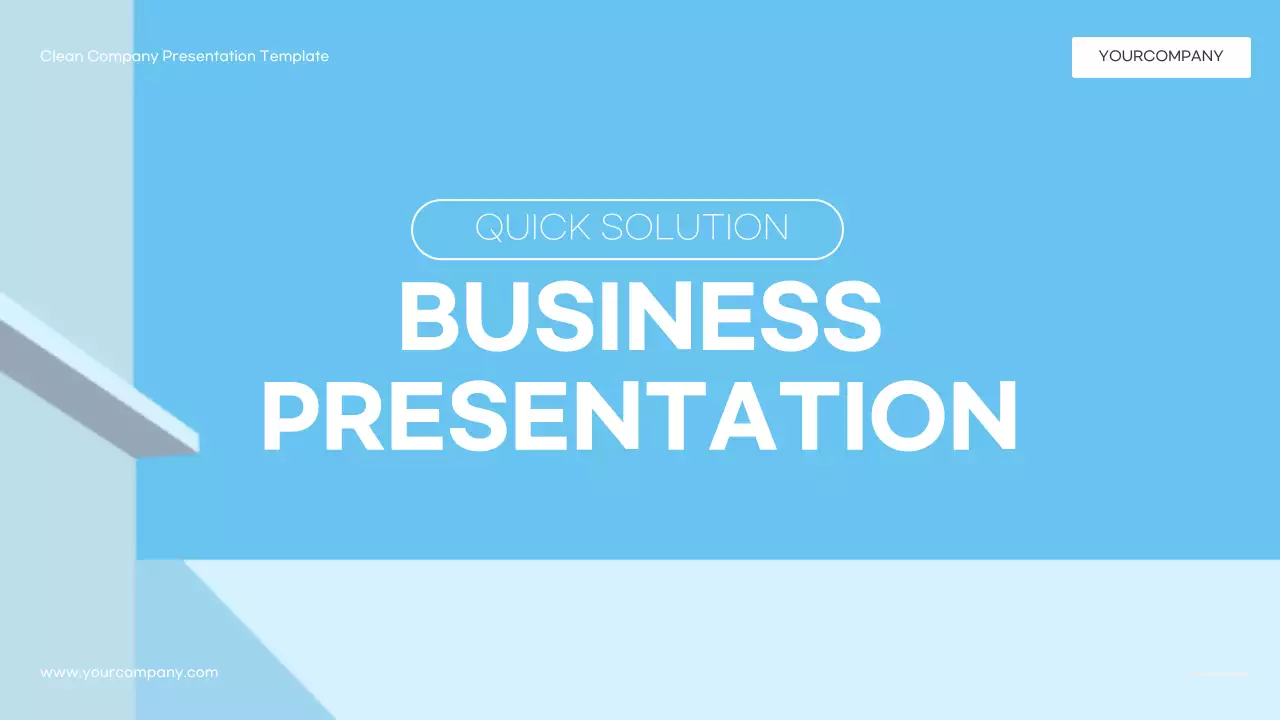 Blue Clean Business Presentation