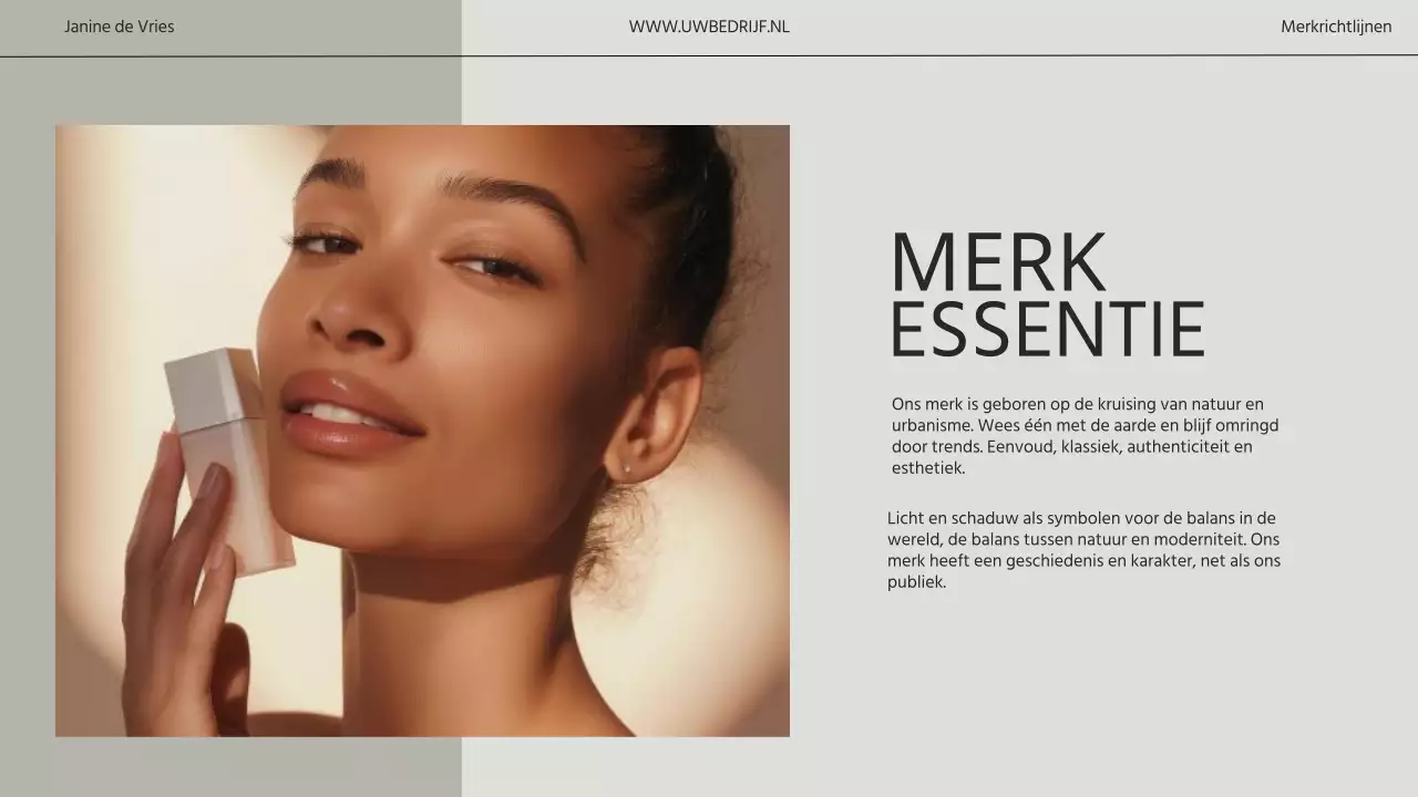 Beige en grijs minimalistisch moderne merkrichtlijnen