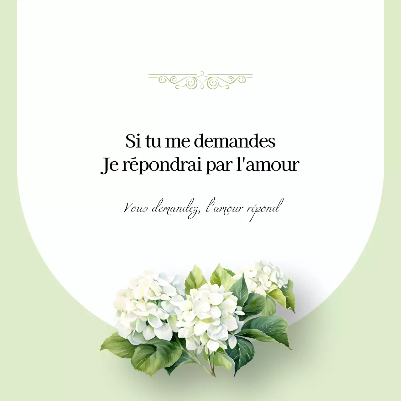 Une lettre-annonce luxueusement sentimentale en chartreuse