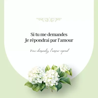 Une lettre-annonce luxueusement sentimentale en chartreuse