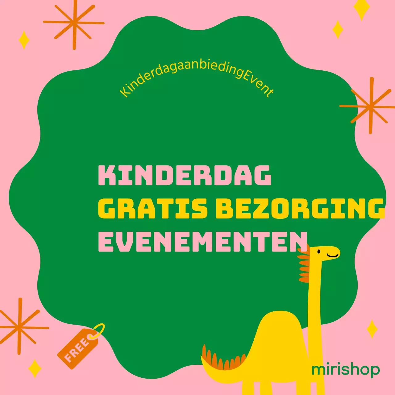 Tropische uitverkooppaal in geel en roze