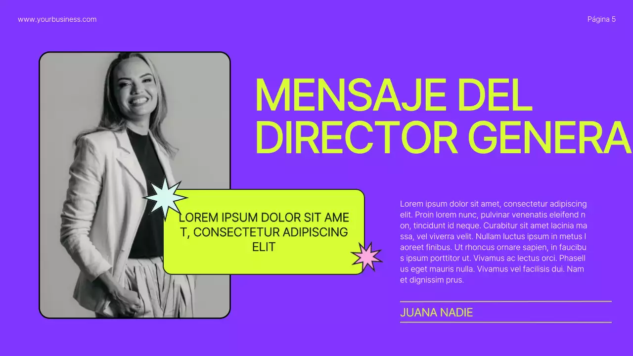 Lime Orange Bold Perfil empresarial Introducción