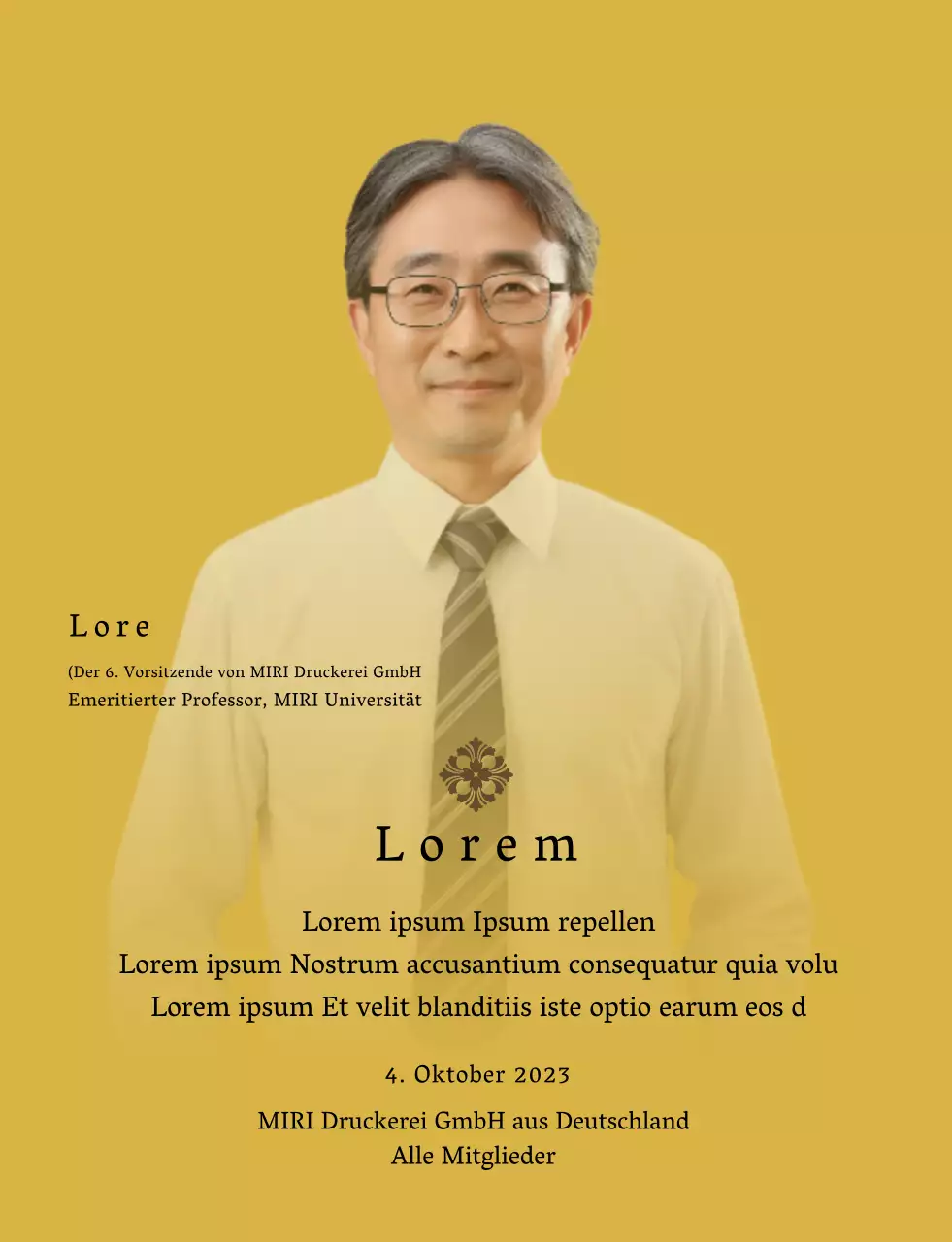 Gedenktafel mit luxuriösen Illustrationen und Fotos