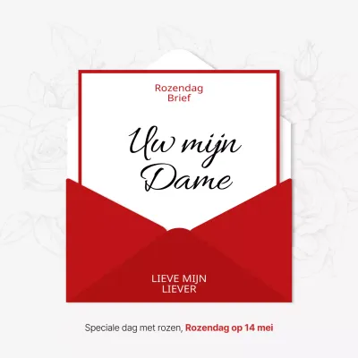Promoot Rozendag-evenementen met rood-witte trends