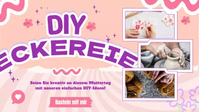 Rosa moderne Muttertagsideen DIY Werbung