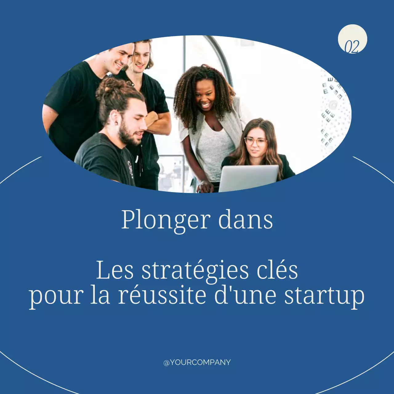 Publicité pour la création d'une entreprise moderne beige et bleue