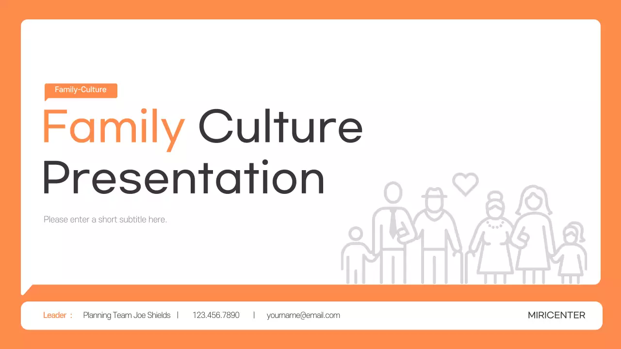 Orange Clean Family Presentation