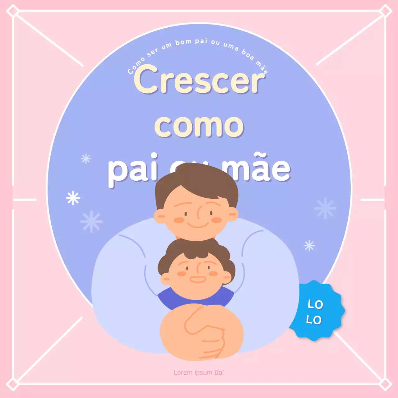 Promover uma aula de educação parental cor-de-rosa e lilás