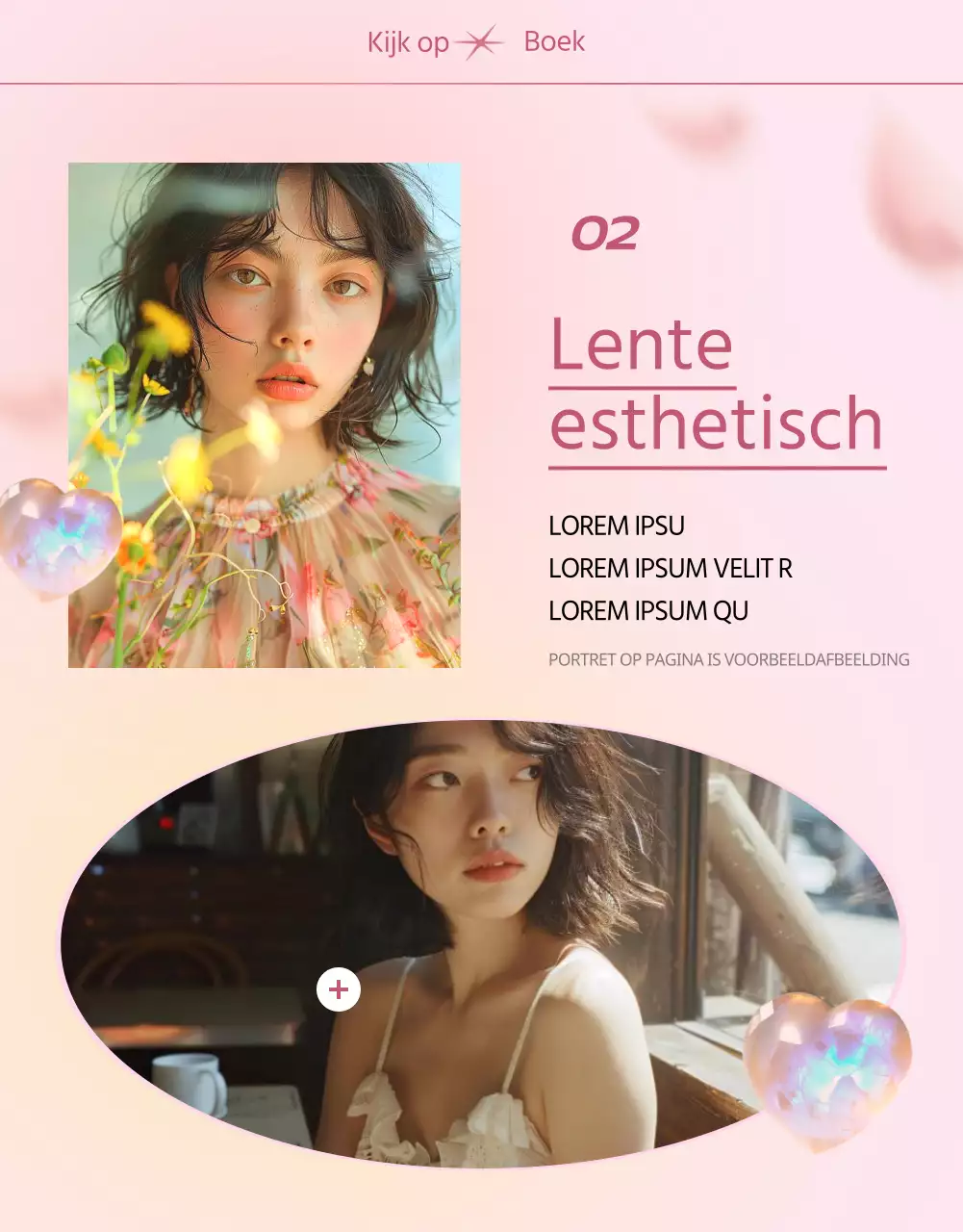 Trendy voorjaarsreclame in roze en geel