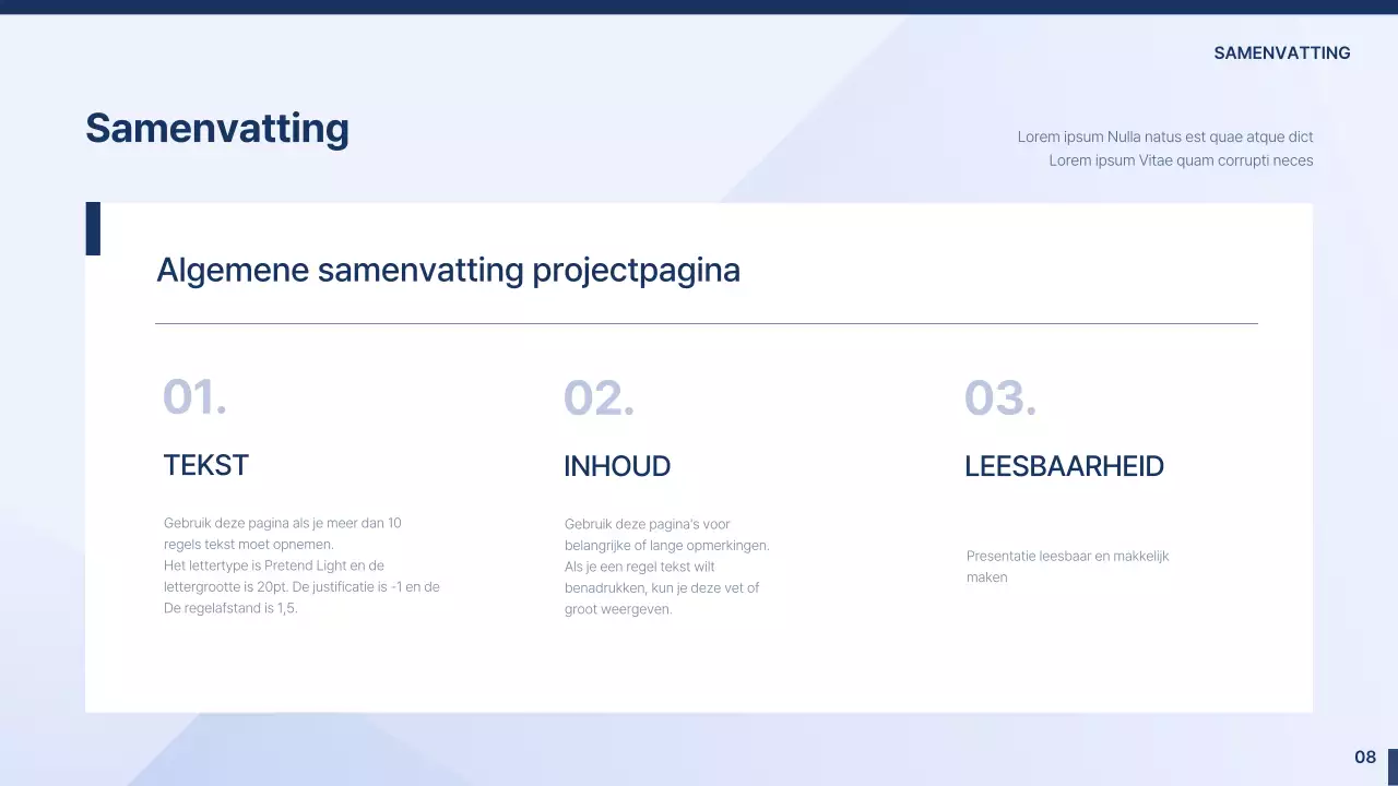 Een eenvoudig, lichtblauw en marineblauw industrie-universiteitsvoorstel