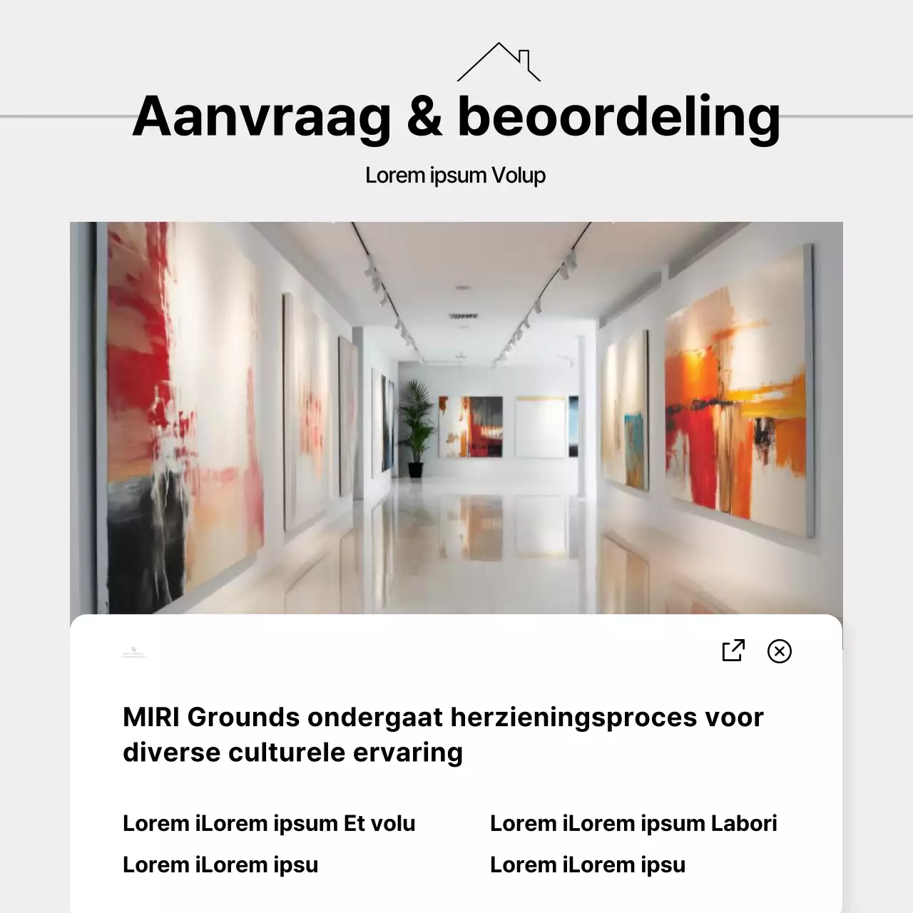 Moderne voorgemalen huuradvertentie in oranje