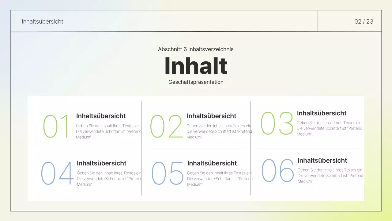 Einfacher Layout-Bericht in Weiß und Chartreuse