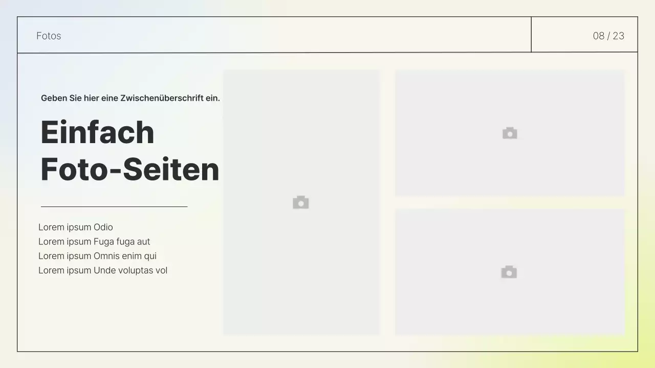 Einfacher Layout-Bericht in Weiß und Chartreuse