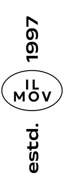 Merchandising aziendale semplice con bordi circolari e caratteri gotici